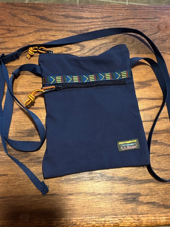 L.L. Bean Handbags - L.L. Bean Navy Belt/Crossbody Pouch with Multicolor Trim
